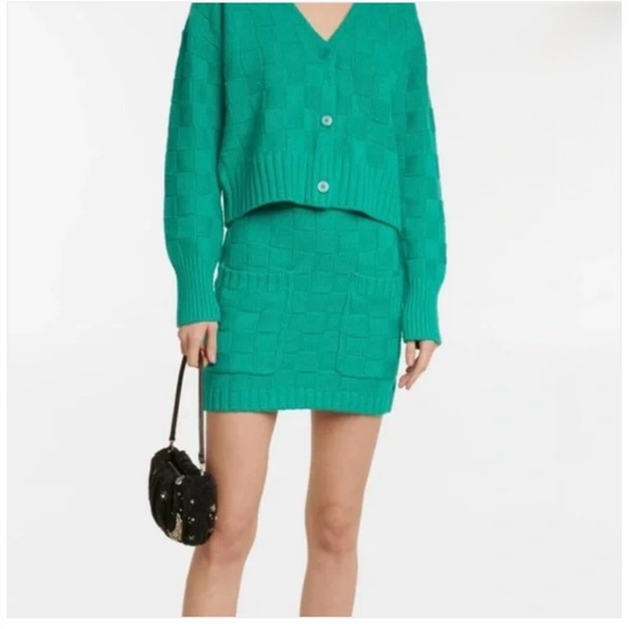 Staud - Knit Dunes Mini Skirt in Seaglass (Teal) - size Small - New with Tags - Picture 10 of 13